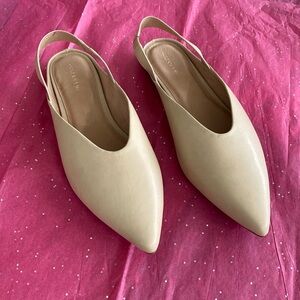 Halogen brand sling back flats neutral color, Size 8.5.